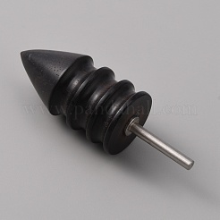 弾丸型白檀 ポリッシュ ヘッド  ステンレス軸付  革細工バニシングツール  ステンレス鋼色  6x2cm&nbsp;TOOL-WH0051-52B