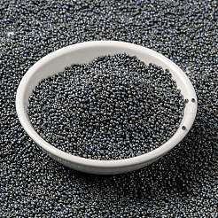 MIYUKIラウンドロカイユビーズ  日本製シードビーズ  15/0  （rr2002)マットメタリックシルバーグレー  15/0  1.5mm  穴：0.7mm  約27777個/50g&nbsp;SEED-X0056-RR2002