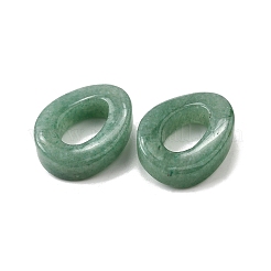 天然石グリーンアベンチュリンペンダント  楕円形のチャーム  23x18x6.5mm  穴：7.5x12.5mm&nbsp;G-Z082-01C