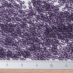MIYUKIラウンドロカイユビーズ  日本製シードビーズ  11/0  （rr157)透明アメジスト  11/0  2x1.3mm  穴：0.8mm  約50000個/ポンド&nbsp;SEED-G007-RR0157