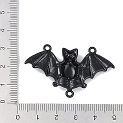 ハロウィーン合金バットシャンデリアコンポーネントリンク  カドミウムフリー＆ニッケルフリー＆鉛フリー  ブラック  30x47x4mm  穴：2mm&nbsp;PALLOY-F018-08EB