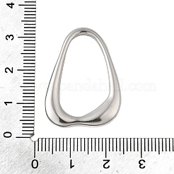 304ステンレスペンダント  ティアドロップチャーム  変色防止  ステンレス鋼色  30x22x3.5mm  穴：25x14mm&nbsp;X-STAS-V012-02P