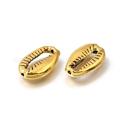 チベット風合金ビーズ  カウリーシェルシェイプ  アンティーク黄金  18.5x12x4mm  穴：1.4mm  約456個/1000g&nbsp;AL-CBA3B63-23AG