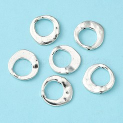 アンティークシルバートーンチベットスタイルの合金のペンダント  鉛フリー及びカドミウムフリー  ドーナツ  約20.5mm長  20.5 mm幅  厚さ3mm  穴：12mm&nbsp;X-LF10246Y