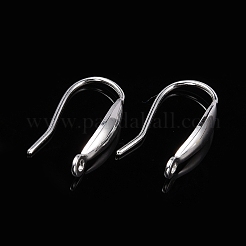 925スターリングシルバーピアスフック  銀  15.5~16.5x9x3.3mm  穴：1.2mm  20ゲージ  ピン：0.8mm&nbsp;STER-E062-03S