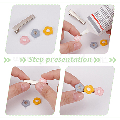 120個12色のポリエステル装飾アクセサリー  ミシンクラフト装飾  花  ミックスカラー  13x2mm  10個/カラー&nbsp;DIY-MA0005-17