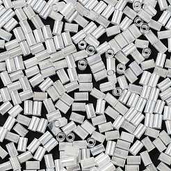 ガラスラウンドラッパビーズ  色の内側  チューブ  ホワイト  3.5~3.8x2~2.5mm  穴：1.2mm&nbsp;SEED-Z002-A-D01