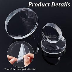 3枚3種類のアクリルボード  DIYクラフト用品  フラットラウンド  透明  39.5~69.5x11mm  1個/スタイル&nbsp;DIY-FG0003-21