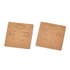 吊り下げ穴付きクラフト紙イヤリングディスプレイカード  正方形  ペルー  5x5x0.02cm&nbsp;EDIS-N010-01
