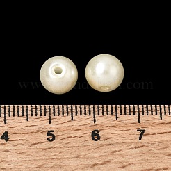 真珠のようなガラスの模造真珠ビーズ  ラウンド  レモンシフォン  8~8.5x8mm  穴：1.5mm&nbsp;LS-HY-XCP0001-31