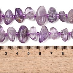 天然石アメジストビーズ連売り  ナゲット  8.5~19x3.5~10x3.5~8mm  穴：0.8mm  約43~60個/連  15.75''（40センチメートル）&nbsp;GG-CBA3A44-A03-01