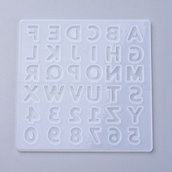 シリコンモールド  レジン型  UVレジン用  エポキシ樹脂ジュエリー作り  文字L  ホワイト  135x135x5.5mm  インナーサイズ：15~17x5~21mm&nbsp;DIY-O005-01