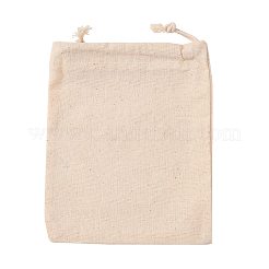 長方形の布包装袋  巾着袋  古いレース  15.5x12.5x0.064cm&nbsp;LS-ABAG-N002-B-02