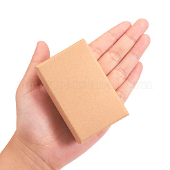 厚紙ジュエリーセットボックス  リングのために  ネックレス  長方形  淡い茶色  8x5x2.5cm&nbsp;CBOX-R036-10