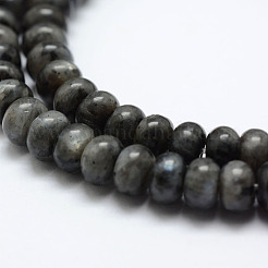 天然ラルビカイトビーズ連売り  ロンデル  6x4mm  穴：1mm  約96~97個/連  15インチ&nbsp;X-G-G665-06-6x4mm
