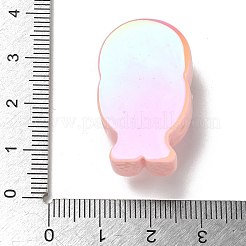 電気メッキ番号テーマ樹脂ビーズ  8  31.5x19x11mm  穴：1.8mm&nbsp;RESI-Q015-01I