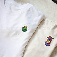 4インチのスティックとステッチの刺繍模様11.6x8.2枚。  不織布水溶性刺繍安定剤  クリスマス  サンタクロース  297x210 MMM&nbsp;DIY-WH0455-008