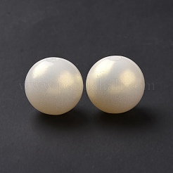 ABSプラスチックビーズ  ラウンド  淡黄色  16mm  穴：2.5mm  約230個/500g&nbsp;KY-G025-20B
