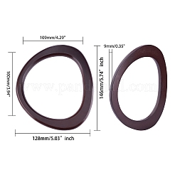 木製のD字型ハンドルの交換  手作りバッグハンドバッグ財布ハンドル用  ミックスカラー  146x128x9mm&nbsp;FIND-PH0015-97