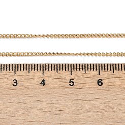 イオンプレーティング（IP）304ステンレスネックレス  カーブチェーンネックレス  ゴールドカラー  16.14インチ（41cm）&nbsp;NJEW-E080-11G