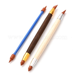 双頭ゴムペン  彫刻ツールセラミックツール粘土ツールDIY  ミックスカラー  16.5~17.2x0.7~1.05cm  3個/セット&nbsp;TOOL-I010-02
