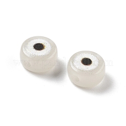 不透明なアクリルビーズ  蓄光ビーズ  ナザールボンジュウ  暗闇で光る  ナザールボンジュウ  7x4mm  穴：1.5mm&nbsp;LACR-D282-02A