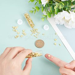 226個2スタイルガラスシードビーズ  2穴  長方形  黄金メッキ  4.5~5.5x2~5.5x2~5.5mm  穴：0.5~0.8mm&nbsp;SEED-NB0001-56