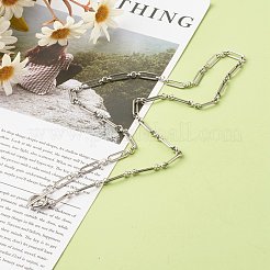 変色しにくい304ステンレススチール製フィガロチェーンネックレス  ステンレス鋼色  20.67インチ（525mm）&nbsp;NJEW-JN03567-01