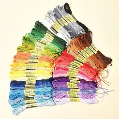 7セット 7色コットンかぎ針編み糸  刺繍糸  レース手編み用の糸  ミックスカラー  1.4mm  約8.20ヤード（7.5m）/かせ  1セット/色&nbsp;OCOR-FS0001-02A