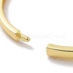 女性用真鍮パヴェシェルヒンジ付きバングル  ゴールドカラー  ハート  内径：2-1/4インチ（5.8cm）&nbsp;BJEW-Z061-11B