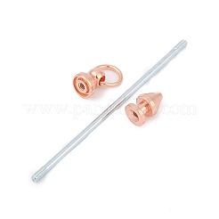 合金バービーズキーホルダージュエリー作成 diy 工芸品  ローズゴールド  82.5x8mm&nbsp;KEYC-A015-01RG