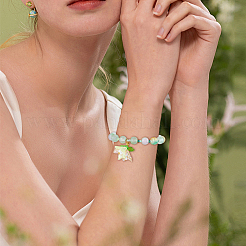 56個7色アクリルパーツ  黄金の鉄のパーツと  花  ミックスカラー  20mm  8個/カラー&nbsp;PALLOY-DC00026
