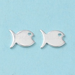 ステンレススチールチャーム201個  魚  銀  13.5x7x0.9mm  穴：1.4mm&nbsp;STAS-L234-092S