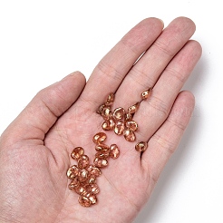 チェコガラスビーズ  チューリップの花びら/ユリの花びら  砂茶色  8.5x6x4mm  穴：1mm  約380個/袋  95~100 G /袋&nbsp;GLAA-L025-D06