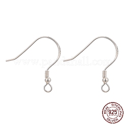 925スターリングシルバーピアスフック  スタンプ925個付き  銀  18x19x2mm  穴：1.5mm  24ゲージ  ピン：0.5mm&nbsp;STER-K167-053A-S