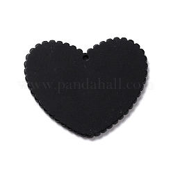 アクリルペンダント  イヤリングペンダント用  ハート  白黒  ブラック  32x39.5x2mm  穴：1.6mm&nbsp;OACR-K002-02