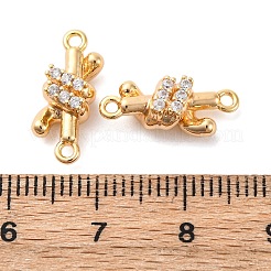 真鍮製ラインストーンペンダント  カドミウムフリー＆ニッケルフリー＆鉛フリー  18KGP本金メッキ  16x7.5x6.3mm  穴：1.4mm&nbsp;KK-E793-21G