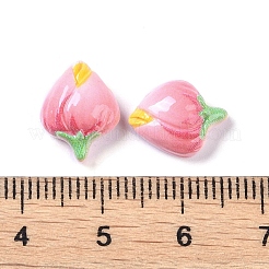 不透明樹脂デコデンカボション  花  パールピンク  12.5x9.5x5.5mm&nbsp;CRES-O002-03B