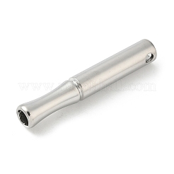 304ステンレススチール製ビッグペンダント  チューブチャーム  変色しない  ステンレス鋼色  51x8mm  穴：3mm&nbsp;STAS-S186-15P
