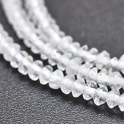 天然レインボー ムーンストーン ビーズ 連売り  多面カット  双円錐形  2~2.5x1~1.5mm  穴：0.5mm  約268~298個/連  15.35インチ（39cm）&nbsp;G-F686-15B-01