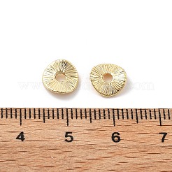 真鍮ビーズ  長持ちメッキ  ラックめっき  フラットラウンド  ゴールドカラー  8x1.8mm  穴：2mm&nbsp;KK-R216-05G