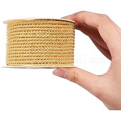 ナイロン糸  ミラノコード/ツイストコード  ゴールデンロッド  3mm  約20m /ロール&nbsp;NWIR-PH0001-06C
