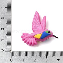 シリコンビーズ  焦点ビーズ  ハチドリ  グリッターパウダー付き  ショッキングピンク  28x31.5x12mm  穴：3mm&nbsp;SL-CBA3DA9-04B