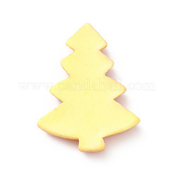 クリスマス不透明樹脂 & プラスチック模造ビスケットデコデンカボション  砂茶色  クリスマスツリー  28x21.5x4mm&nbsp;RESI-K019-54G