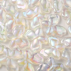 UVメッキ蓄光透明アクリルビーズ  暗闇で光る  蝶  クリアAB  25x30x8.5mm  穴：2mm&nbsp;LS-OACR-P010-11C
