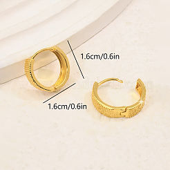女性用304ステンレスフープピアス  ラウンド  18KGP本金メッキ  16x16mm&nbsp;RY1881