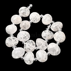 天然石クラッククオーツビーズ連売り  ナゲット  タンブルストーン  16~19x19~22x10.5~16mm  穴：1.2mm  約17個/連  15.55''（39.5センチメートル）&nbsp;G-H312-B01