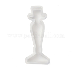シリコンモールド  燭台飾り  エポキシ樹脂工芸品  ホワイト  150x63x23mm  内径：135x51mm&nbsp;LS-SIMO-M002-02C