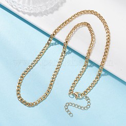 3.5mm 304ステンレススチールカーブチェーンネックレス（女性用）  ゴールドカラー  17.40インチ（44.2cm）&nbsp;NJEW-JN05584