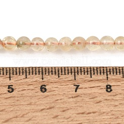 加熱された天然シトリンビーズ連売り  ラウンド  4~5mm  穴：1mm  約93個/連  14.96''（38センチメートル）&nbsp;G-P466-01E-01